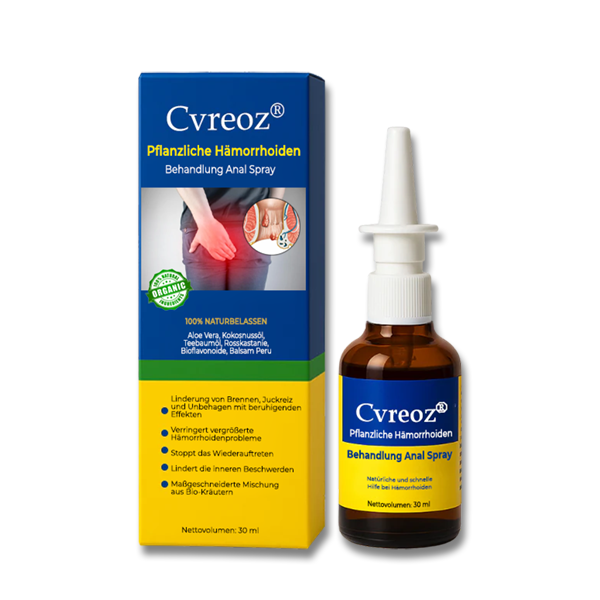 Cvreoz® Pflanzliche Hämorrhoiden Behandlung Anal Spray Pro